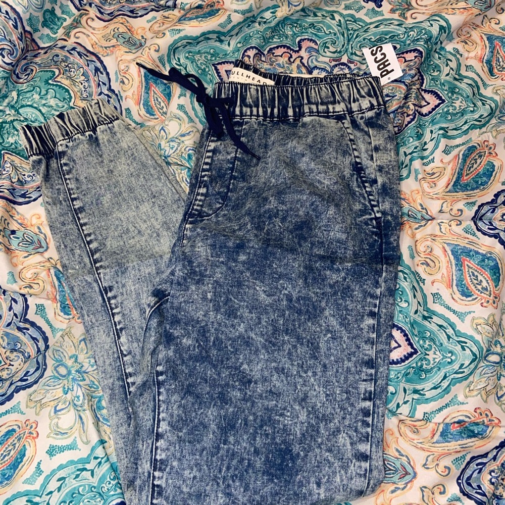 Denim joggers
